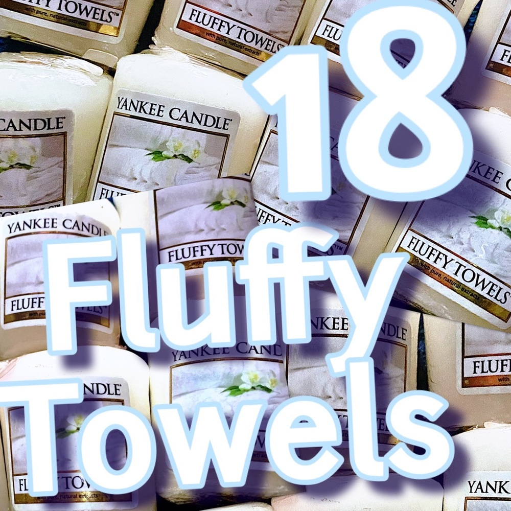 18 fluffy towels Lot Yankee Candle Scented Wax votives samplers bundle YC